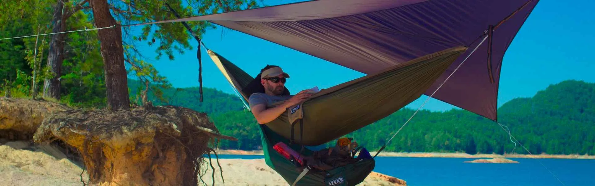 Hängematten Setup mit Tarp und Underbelly